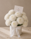 White Calm - Arreglo de crisantemos blancos The Flower Lab